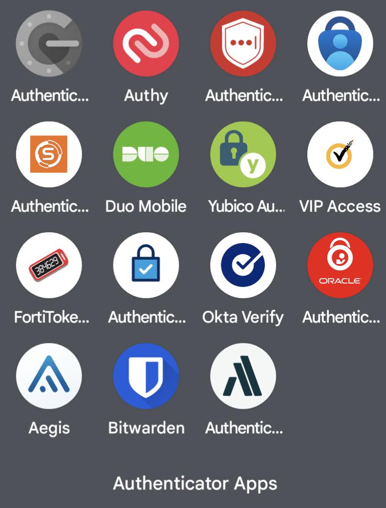 image from Mobile Authenticator Apps Algorithm Support Review - 2023 Edition