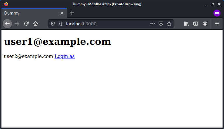 user1@example.com --- user2@example.com [Login as]